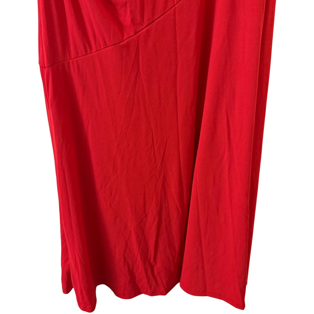 OGL SkinKiss Ruched One Shoulder Maxi Bra Dress Red Medium NEW - Picture 14 of 16